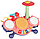 Детская музыкальная игрушка "Барабаны" с микрофоном, ударные инструменты, музыкальные инструменты арт. RJ2837B, фото 3