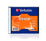 Диск DVD-R 4,7 Гб 16х Slim Single Verbatim