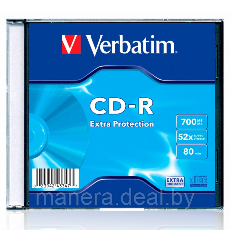 Диск CD 700 Мб 52х Extra Protection Verbatim