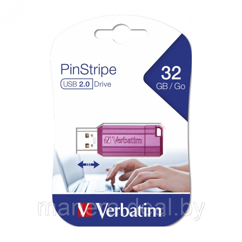 USB Flash Pin Stripe Verbatim, черный