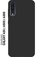 Силиконовый чехол для Samsung Galaxy A50 "SOFT-TOUCH" (бампер) с закрытым низом, черный