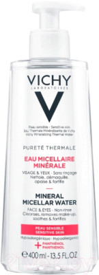 Мицеллярная вода Vichy Purete Thermale с минералами для чувствит. кожи лица глаз и губ - фото 1 - id-p222851607