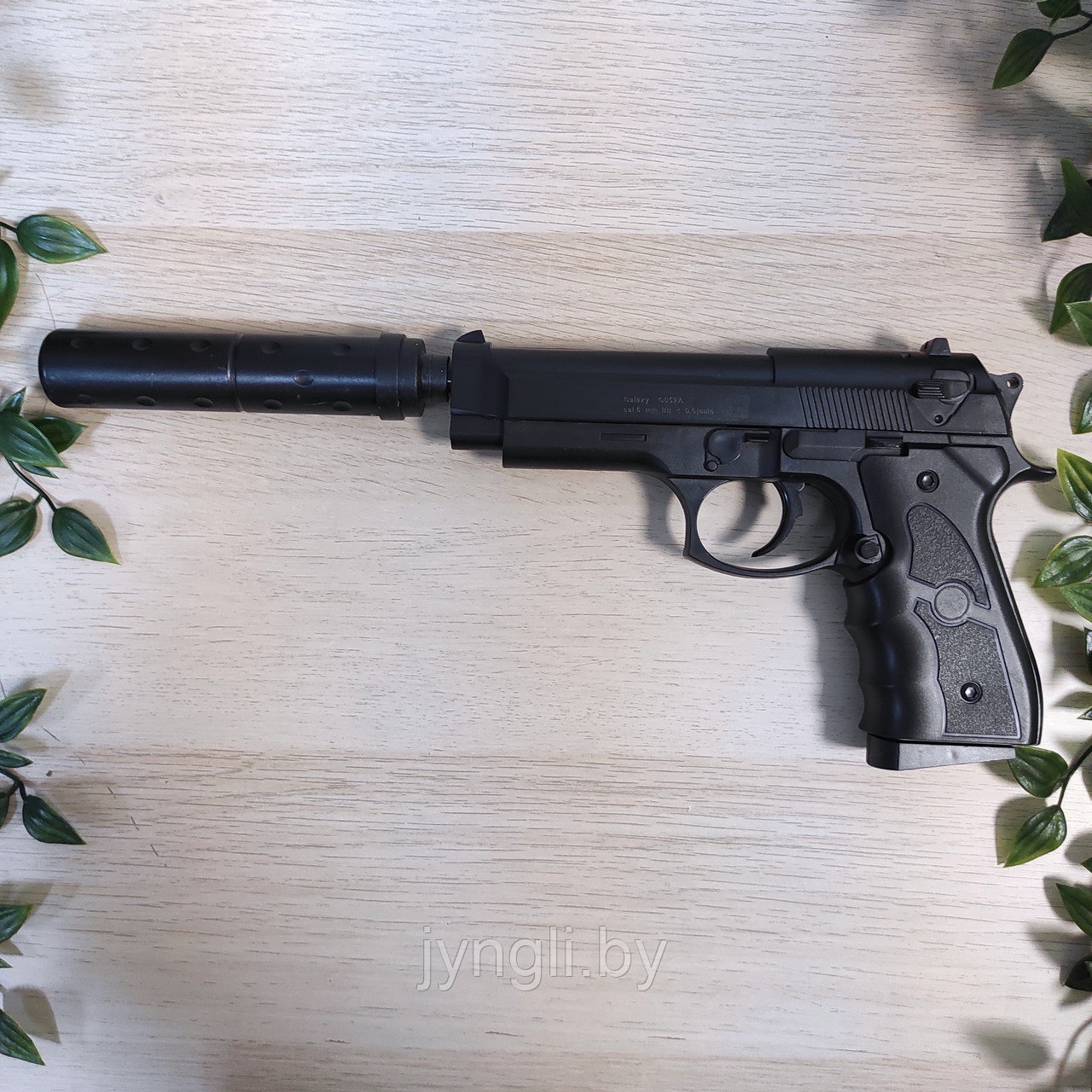 Страйкбольный пистолет Galaxy G.052A (Beretta 92) с глушителем - фото 5 - id-p222698024