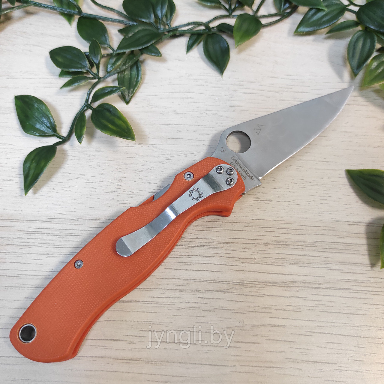 Складной нож Spyderco Military CPM S30V, оранжевый - фото 10 - id-p222372416