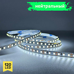 Нейтральный цвет 9,6w 12v, 120LED IP20 (CRI85, 3М скотч), 1 год гарантии, 5 метров 2835 светодиодная