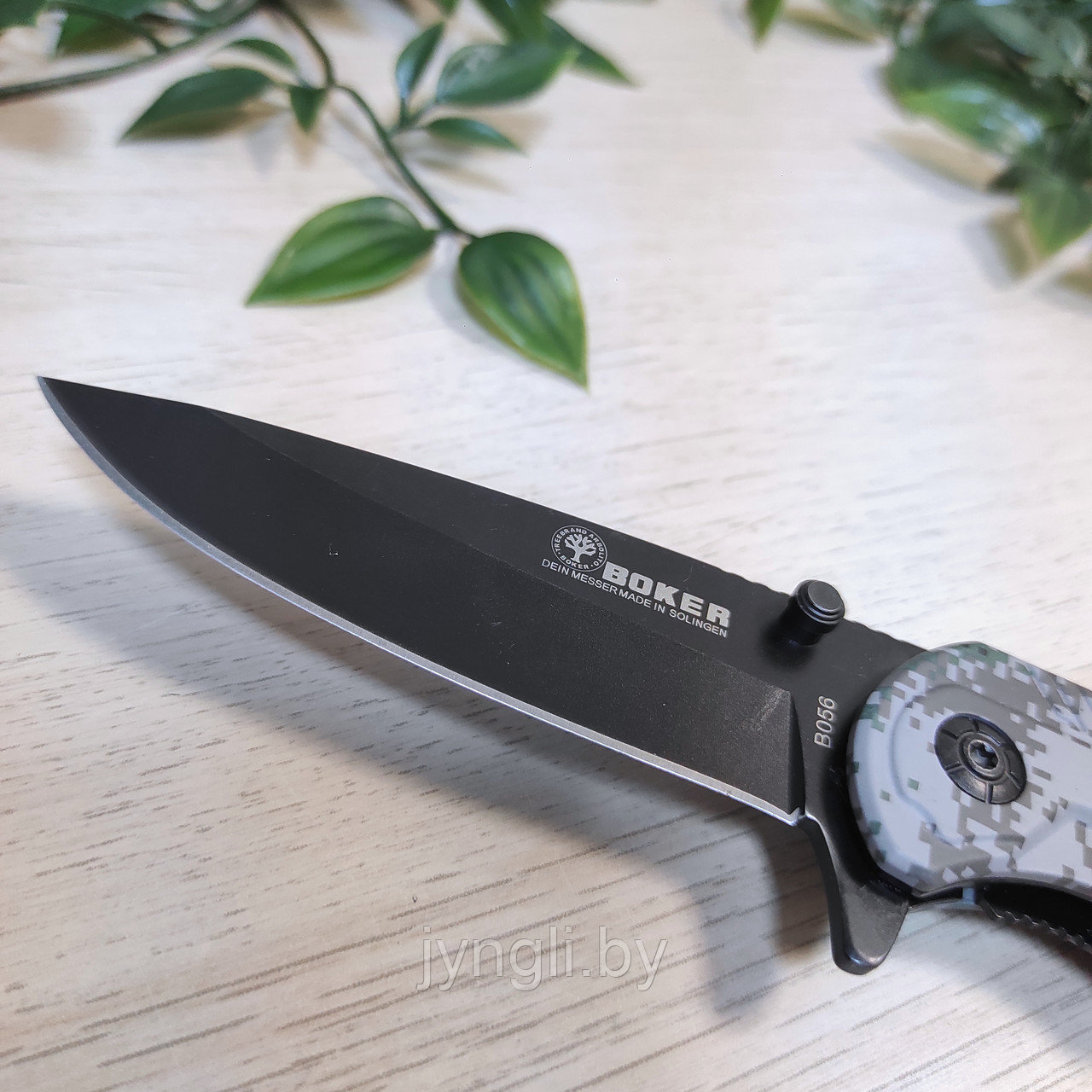 Тактический складной нож Boker B056, серый пиксель - фото 7 - id-p222561349