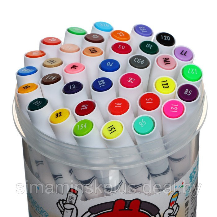 Набор маркеров, 36 цветов, кистеобразный наконечник, в пластиковой коробке - фото 4 - id-p222876580