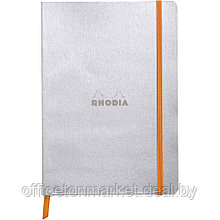 Блокнот Clairefontaine Rhodia "Rhodiarama", A5, 80 листов, линейка, серебряный