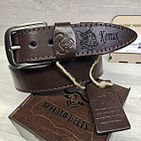 Кожаный ремень 4,5см BUFFALO BELTS черный без прошивки, фото 7