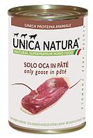 Unica Natura Паштет из гусятины для собак, 400 гр