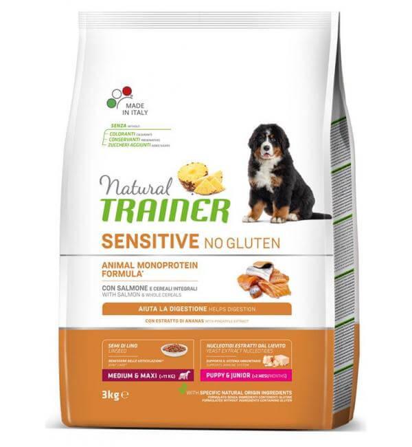 Trainer Natural Sensitive No Gluten Medium&Maxi Puppy&Junior (Лосось), 12 кг - фото 1 - id-p222881176