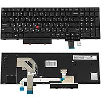 Клавиатура для ноутбука Lenovo ThinkPad T580, чёрная, с подсветкой, с рамкой, RU