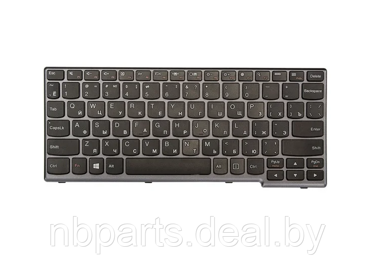 Клавиатура для ноутбука Lenovo IdeaPad S110, чёрная, с рамкой, RU - фото 1 - id-p111763356