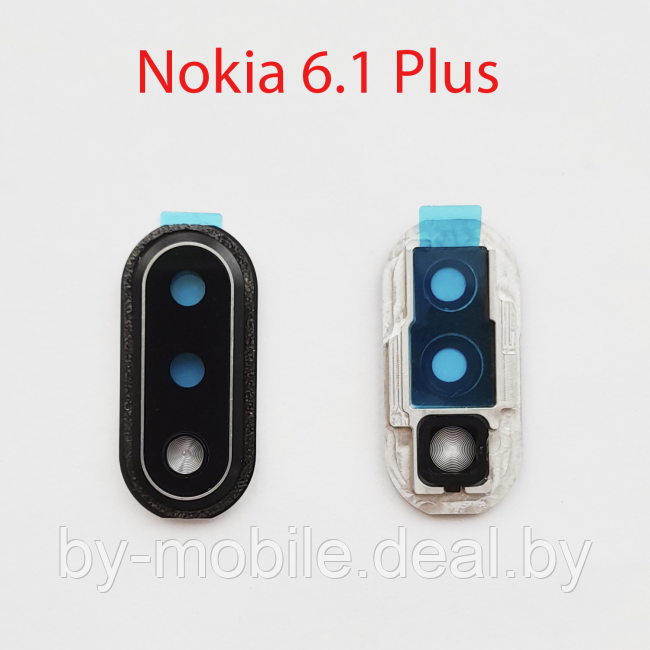 Объектив камеры в сборе для Nokia 6.1 plus (черный) - фото 1 - id-p222881943