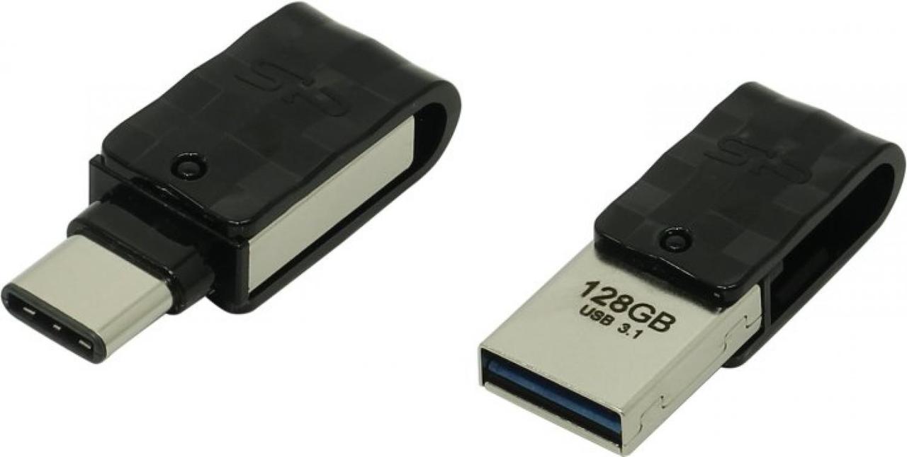 Накопитель Silicon Power Mobile C31 SP128GBUC3C31V1K USB3.1/USB-C OTG Flash Drive 128Gb (RTL) - фото 1 - id-p222883180