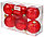 Набор шаров елочных (пластик) диаметр 6 см, 6 шт., красный, фото 2