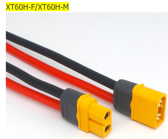 Разъём XT60H папа+мама с силиконовым проводом 14AWG, 100 мм