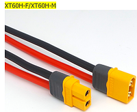 Разъём XT60H папа+мама с силиконовым проводом 14AWG, 100 мм