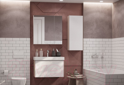 Шкаф с зеркалом для ванной Акватон Асти 70 - фото 3 - id-p222911452