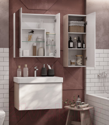 Шкаф с зеркалом для ванной Акватон Асти 70 - фото 4 - id-p222911452