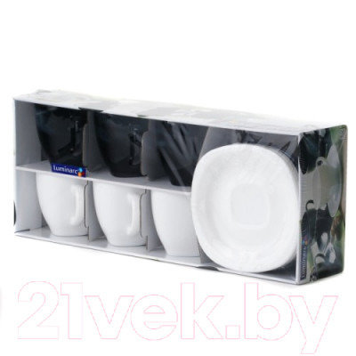 Набор для чая/кофе Luminarc Carine Black/White D2371 - фото 3 - id-p222912806
