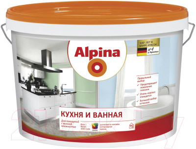 Краска Alpina Кухня и Ванная. База 1 - фото 1 - id-p222900294