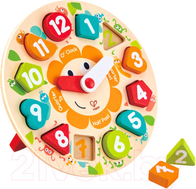 Развивающая игрушка Hape Головоломка-мозаика с часами / E1622-HP - фото 1 - id-p222906863