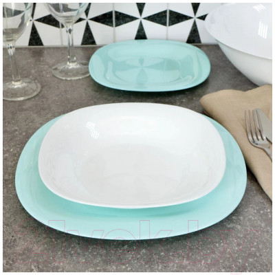 Набор столовой посуды Luminarc Carine Light Turquoise&White P7627 - фото 9 - id-p222906832