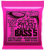 Струны для бас-гитары Ernie Ball 2824 Super Slinky 5-String Bass 40-125