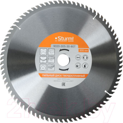 Пильный диск Sturm! 9020-305-30-80T - фото 1 - id-p222910944