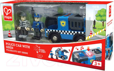 Автомобиль игрушечный Hape Полицейская машина с сиреной / E3738-HP - фото 5 - id-p222919930