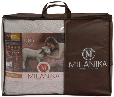 Одеяло Milanika Овечья шерсть Премиум стандарт новый дизайн 1.5сп - фото 4 - id-p222925618