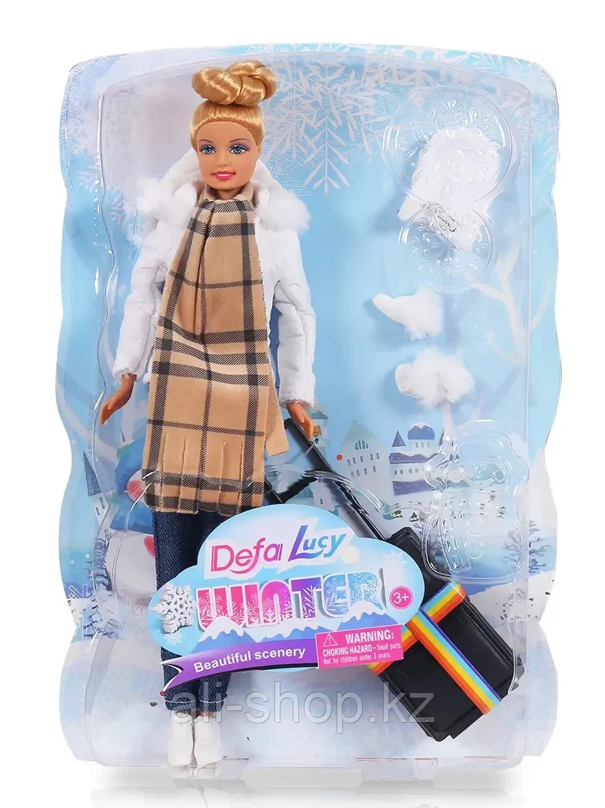 Кукла модель Барби Veld Co с аксессуарами Defa lucy арт.8424 "Зимняя путешественница"