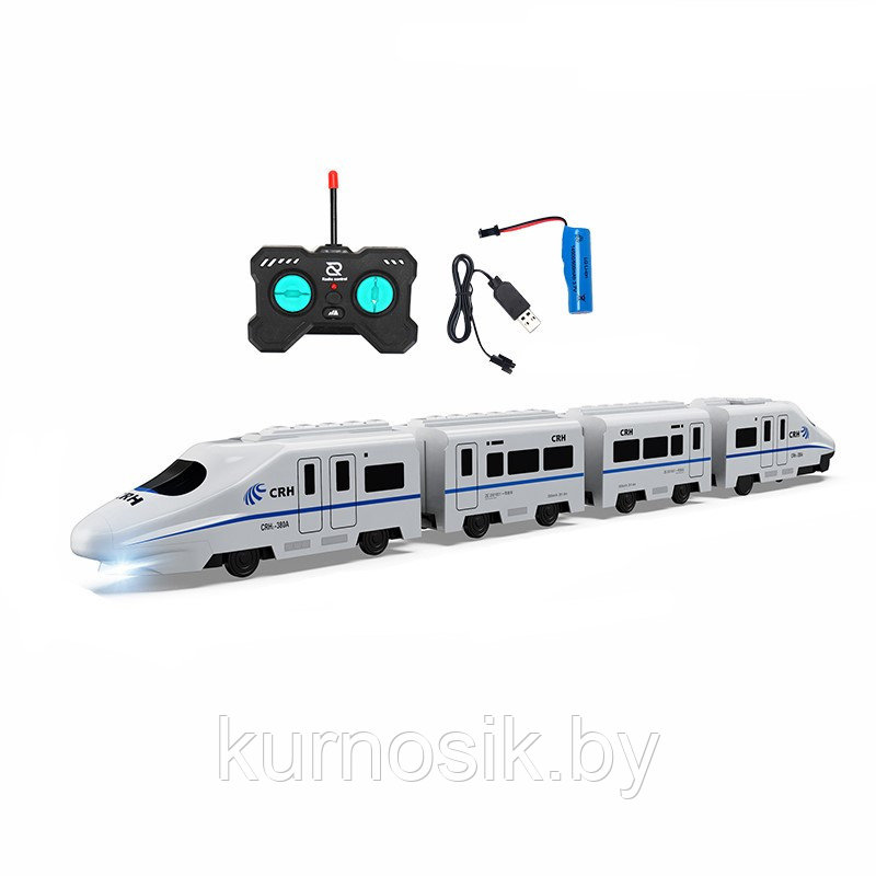 Высокоскоростной железнодорожный поезд Raya Toys с дистанционным управлением, светом и звуком, 995 - фото 3 - id-p222937781