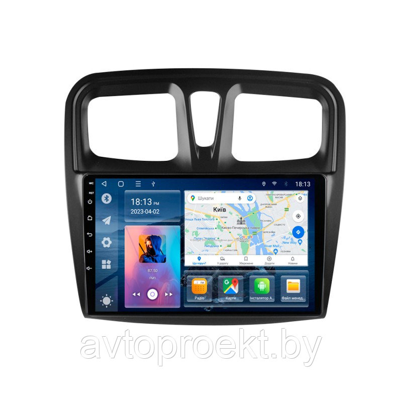 Штатная магнитола 10″ Android для Renault Logan II 2013-2023, Sandero Stepway ll 2012-2023 4/64Gb