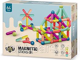 Магнитный конструктор 64 детали Magnetic Sticks