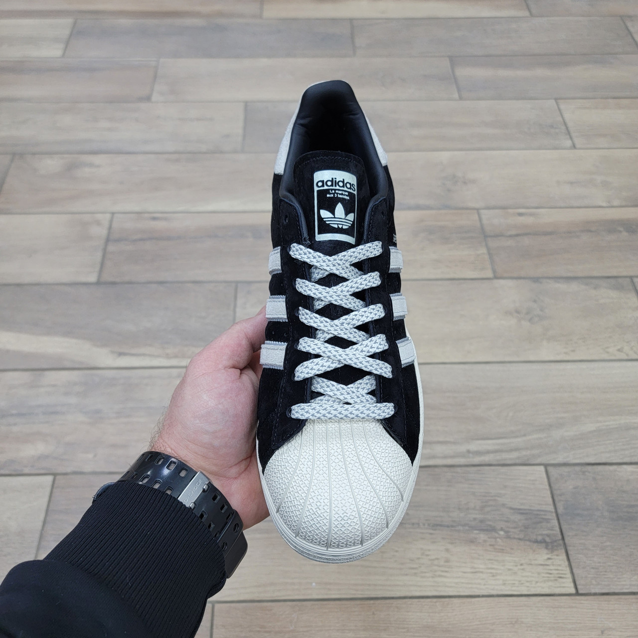 Кроссовки Adidas Superstar Old School Black x Reigning Champ - фото 3 - id-p21811379