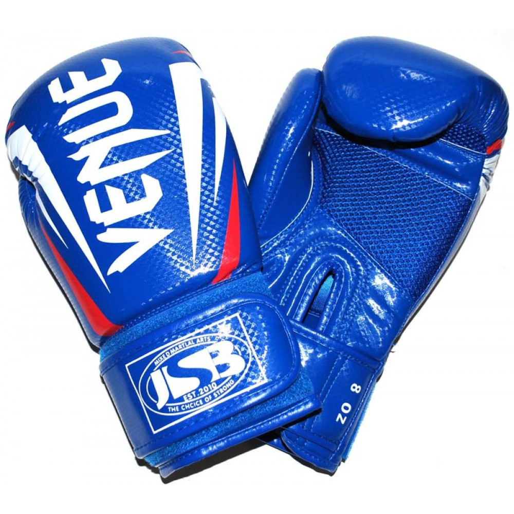 Перчатки боксерские , PU,  8 унций. арт.ZTQ-117-8, Синий