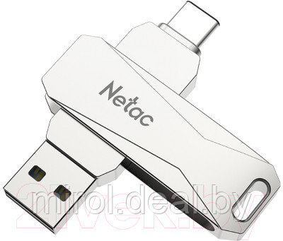 Usb flash накопитель Netac U782C Dual Flash Drive USB3.0 +Type-C 128GB(NT03U782C-128G-30PN) - фото 1 - id-p222957594