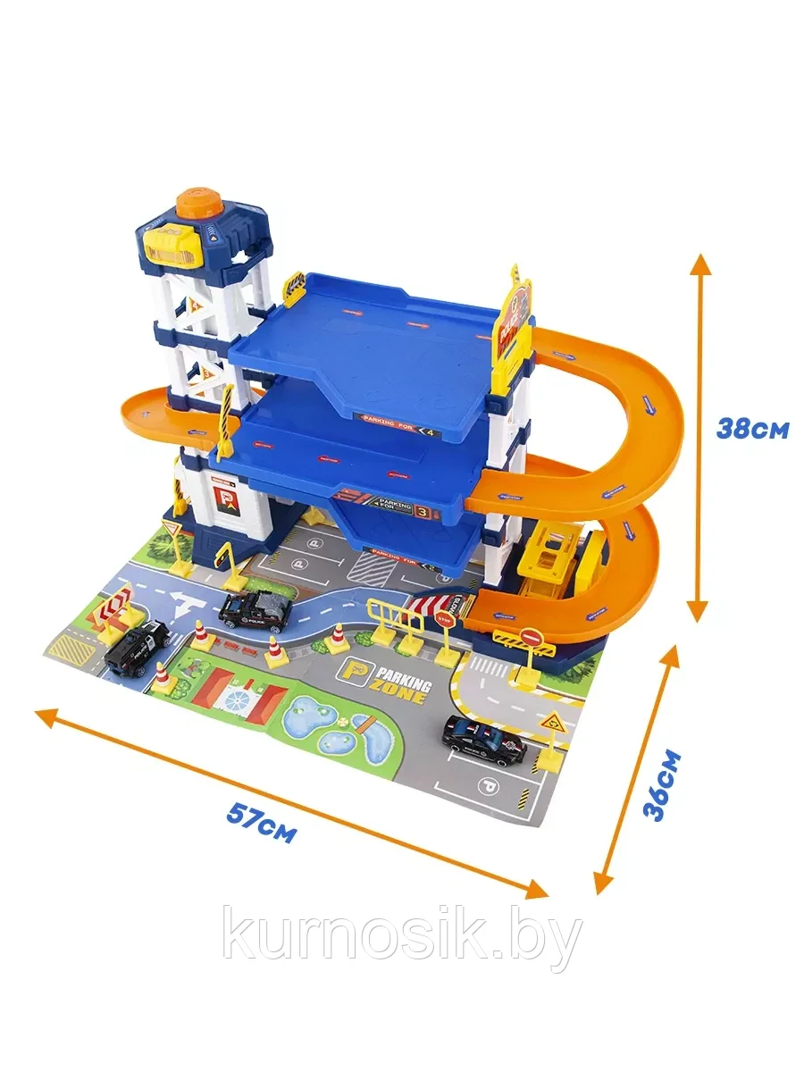 Детский игровой набор паркинг Полицейский паркинг, 64 элементов - фото 8 - id-p222958719