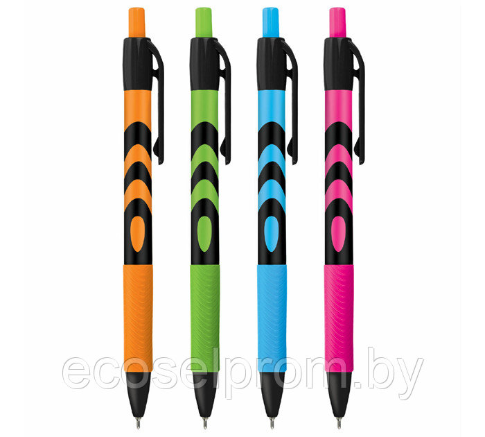 Ручка шариковая автоматическая BRAUBERG ULTRA-RT NEON, СИНЯЯ, 0,7 мм, линия 0,35 мм, 143932