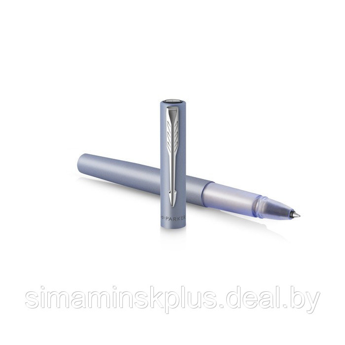 Ручка-роллер Parker VECTOR XL SILVER BLUE, тонкая 0.5мм, подар/уп 2159775 - фото 3 - id-p222959707