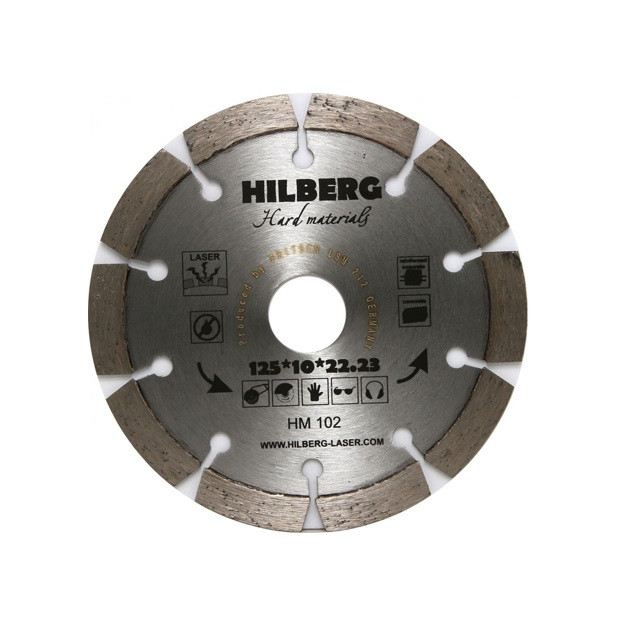 Алмазный круг 125х22,23 мм по ж/бетону Hard Materials HILBERG (Лазерная сварка. Обрабатываемый - фото 1 - id-p222960540