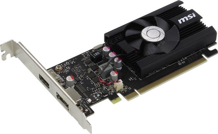 Видеокарта MSI PCI-E GT 1030 2GD4 LP OC nVidia GeForce GT 1030 2048Mb 64bit DDR4 1189/2100/HDMIx1/DPx1/HDCP - фото 1 - id-p222961693