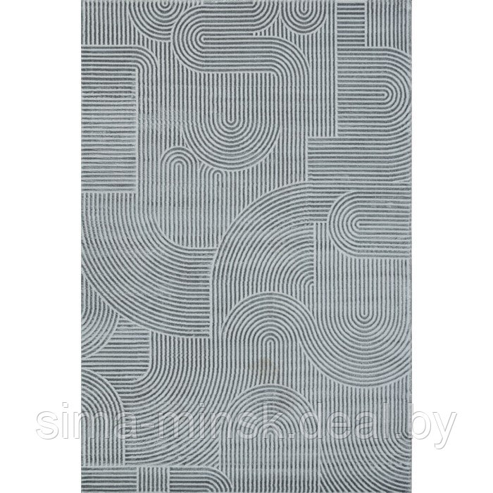 Ковёр прямоугольный Sirocco e508aq, размер 160x230 см, цвет d.grey-grey - фото 1 - id-p222962523