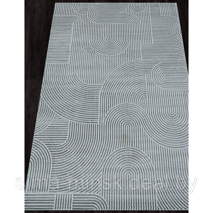 Ковёр прямоугольный Sirocco e508aq, размер 160x230 см, цвет d.grey-grey - фото 2 - id-p222962523