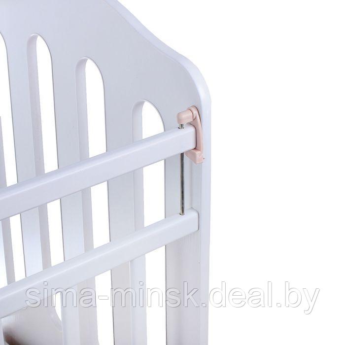 Детская кроватка «Чудо» на маятнике, с ящиком, цвет белый - фото 4 - id-p222962597
