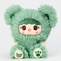 Мягкая игрушка "Кукла" в костюме мишки, 30 см, цвет зеленый
