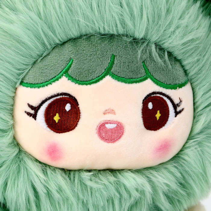 Мягкая игрушка "Кукла" в костюме мишки, 30 см, цвет зеленый - фото 4 - id-p222962786