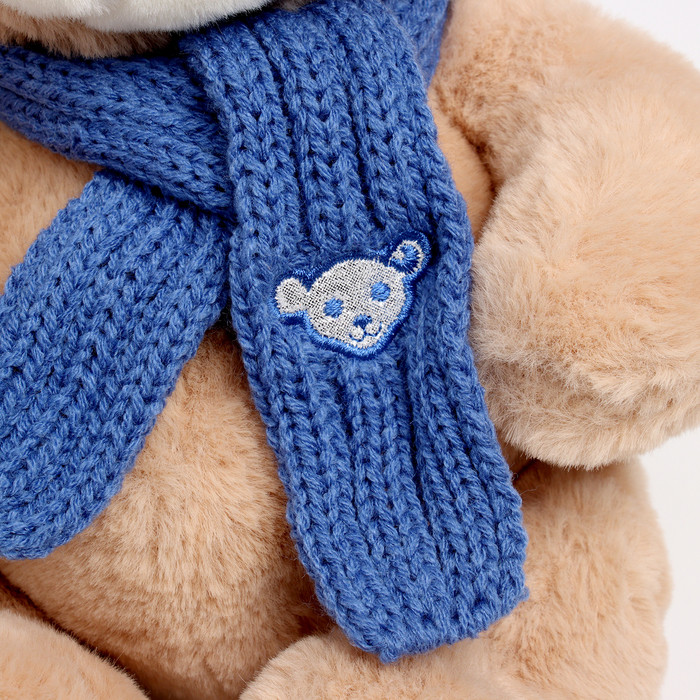 Мягкая игрушка "Little Friend", мишка с синим шарфом - фото 4 - id-p222962834